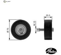 GATES T36199 Deflection / Guide Pulley, v-ribbed belt