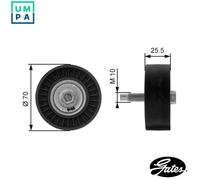 GATES T36199 Deflection / Guide Pulley, v-ribbed belt
