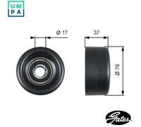 GATES T38028 Deflection / Guide Pulley, v-ribbed belt