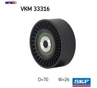 DEFLECTIONGUIDE PULLEY VRIBBED BELT VKM 33316 FOR PEUGEOT BOXER/Van/Bus 2.2L