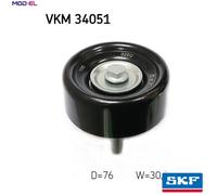 V-Ribbed Belt Deflection/Guide Pulley SKF VKM 34051 Fits Ford Fiesta Maverick