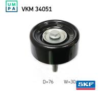 SKF VKM 34051 Deflection / Guide Pulley, v-ribbed belt