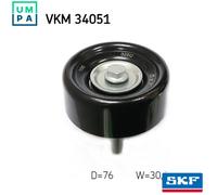 SKF VKM 34051 Deflection / Guide Pulley, v-ribbed belt