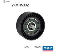 SKF V-Ribbed Belt Idler/Guide Pulley VKM 35332, With Mounting Hardware, H78 L76 W49 mm, OE Quality