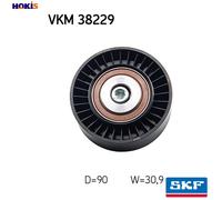 SKF VKM 38229 Deflection / Guide Pulley, v-ribbed belt
