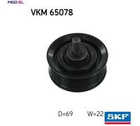 DEFLECTIONGUIDE PULLEY VRIBBED BELT VKM 65078 FOR HYUNDAI ix35/SUV GRAND/SANTA
