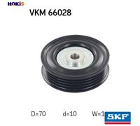 SKF VKM 66028 Deflection / Guide Pulley, v-ribbed belt