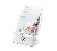 Deflect-O 77301 Large Plastic Desktop Literature Display Rack Clear