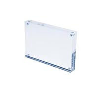 Deflecto 30mm A4 Magnetic Double Sided Acrylic Display Block Photo Frame, Clear, Transparent, Picture Display, (300 x 213 x 30mm)
