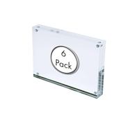 Deflecto 30mm A5 Magnetic Double Sided Acrylic Display Block Photo Frame, Clear, Transparent, Picture Display, Homemare (210 x 150 x 30mm) - Multi-pack purchase of 6