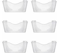Deflecto 6-Pack, A4 Wall Mounted Magazine File Holder - Perfect for Folders, Files, Mails & Brochure - Crystal Acrylic Document Organiser - Letter Racks for Home & Office with Sleek Landscape Design