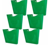 Deflecto 6 Pack Green Portrait A4 Wall Mounted Document Holder - A4 Sign Holder - A4 Leaflet Holder Wall Mounted Letter Rack - Leaflet Display Stands - A4 Poster Holder - A4 Menu Holders