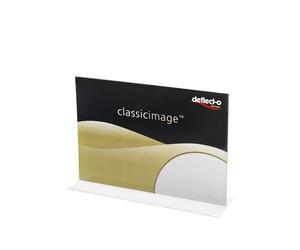 Deflecto 684401 A6 Landscape Stand up Sign Holder - Crystal Clear