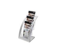 Deflecto 693645 literature rack 3 shelves Silver Transparent