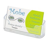 Deflecto 70101 Horizontal Business Card Holder, Holds 50 2 X 3 1/2 Cards, Clear