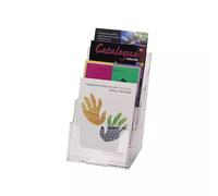 Deflecto 77901 literature rack 4 shelves Transparent