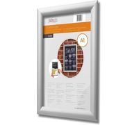 Deflecto A1 Snap Frame Silver - Aluminium Clip Frame for Certificate, Wall Display & Photo Hanger - Poster Holder with Convenient Front Opening Clips