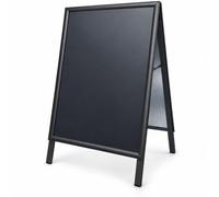 Deflecto A2 Aluminium Pavement Sign A-Board Black, Snap Frame, Free Stand | Lightweight aluminium frame, easy to move and store. Front opening snap frame for fast changes. Freestanding indoors or out.