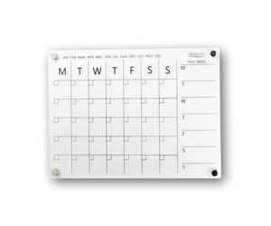 Deflecto A3 Acrylic Weekly/Monthly Planner Magnetic Mounting System 42cm x 29.7cm, ideal for Activities, Reminders, Homework, Meal Planning.