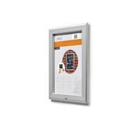 Deflecto A3 Lockable Wall Mounted 32mm Aluminium Snap Frame Literature Display Sign Holder Silver - SFA3LS