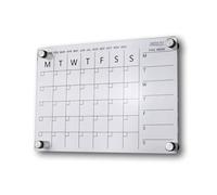 Deflecto A4 Acrylic Weekly/Monthly Planner Wall Mounting System 29.7cm x 21cm, ideal for Activities, Reminders, Homework, Meal Planning.