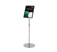 Deflect-o Sign Holder 790845 – A4 Bevelled Edge Floor-Standing Telescopic Steel Adjustable