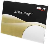 Deflecto A4 Landscape Sign Holders - Slanted Plastic/Acrylic Stand for Menus, Posters & Leaflets Pack of 12
