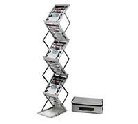 Deflecto Silver A4 Double Sided Folding Display Stand