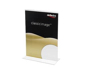Deflecto A4 Portrait Stand Up Sign Holder - Stall A4 Display Stands - A4 Sign Holder - Stand Up Signs Display Board - Menu Stand - Document Holder - A4 Menu Holders For Tables