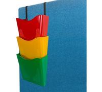 Deflecto x3 Portrait Wall Pocket + Bracket Red/Yellow/Green CP081YTRYG