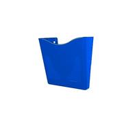 Deflecto A4 Portrait Wall Mounted Magazine File Holder - Featuring Antimicrobial Additives Formulated - Perfect Folders, Brochures & Leaflet Display Stand - Acrylic Document Rack (Blue)