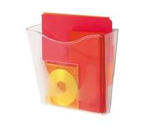 Deflecto Clear Portrait A4 Wall Mounted Document Holder with Steritouch