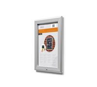 Deflecto A4 Lockable Wall Mounted 25mm Aluminium Snap Frame Literature