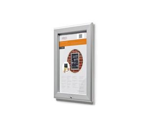 Deflecto A4 Snap Frame - Lockable Silver Aluminium Clip Frame for Wall Display - Certificate and Poster Holder with Convenient Front Opening Clips - Stylish Photo Hanger for Home and Office