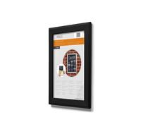 Deflecto A4 Snap Frame Pack of 10 - Elegant Black Aluminium Clip Frame for Wall Display - Certificate and Poster Holder with Convenient Front Opening Clips