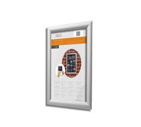 Deflecto A4 Snap Frame Silver - Pack of 10 Elegant Aluminium Clip Frame for Wall Display - Certificate and Poster Holder with Front Opening Clips