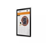Deflecto A4 Tamperproof 25mm Snap Frame Silver - SFA4STP