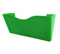 Deflecto A4 Wall Mounted Magazine File Holder - Perfect for Folders, Files, Mails & Brochure - Acrylic Document Organiser - Letter Racks for Home & Office with Sleek Landscape Design (Green)