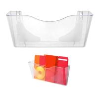 Deflecto A4 Wall Mounted Magazine File Holder - Perfect for Folders, Files, Mails & Brochure - Clear Racks for Home Office with Sleek Landscape Design