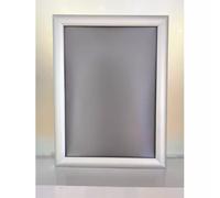 Deflecto A4 Wall Mounted Water-Resistant 25Mm Aluminium Snap Frame Literature Display Sign Holder Silver - Sfa4swp