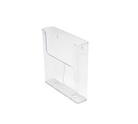 Deflecto Portrait Literature Stands for Display - A5 Wall Mounted Magazine File Holder with Flat Back Design- Perfect for Leaflet, Brochure, & Menu