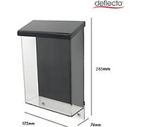 Deflecto A5 Portrait Outdoor Literature Box Wall Mounted Transparent 790711 17.5 x 7.4 x 28.5 cm 790711