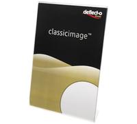 Deflecto A5 Portrait Sign Holders - Slanted Acrylic Stand for Posters, Leaflets & Displays Pack of 12