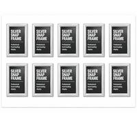 Deflecto A5 Snap Frame Silver Pack of 10, Aluminium Clip Frame Wall Display