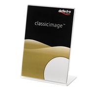 Deflecto A8 Portrait Slanted Plastic Sign Holder for Leaflets, Posters & Menus Pack of 10