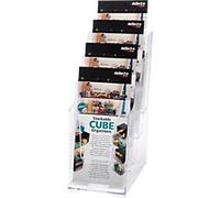 Deflecto Brochure Stand 4 Tier DL 12 (W) x 20 (D) x 25.5 (H) cm Transparent
