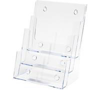Deflect-O 77301 Large Plastic Desktop Literature Display Rack Clear