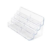 Deflecto Business Card Holder Desktop 8 Pockets Clear Ref 70801