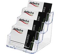 Deflecto Business Card Holder Plastic Transparent