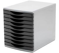 Deflecto Classic Black Desk Drawer Set featuring 10 x 30mm Drawers - A4 Storage